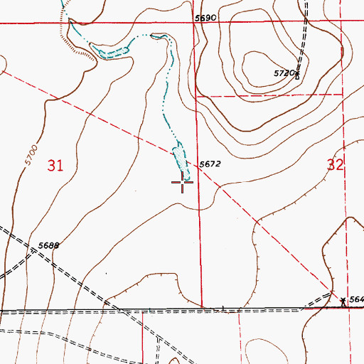 Topographic Map of Kansas Valley, NM
