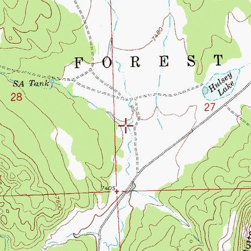 Topographic Map of Karruth Creek, NM