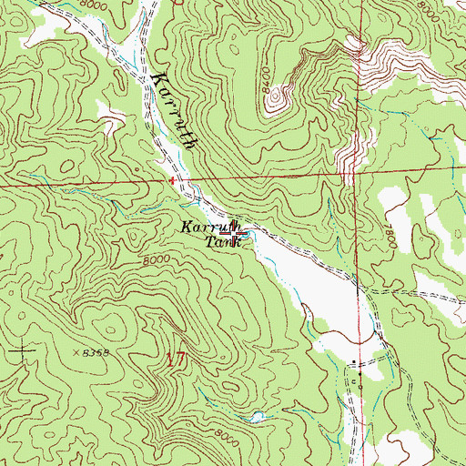 Topographic Map of Karruth Tank, NM