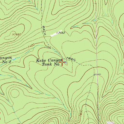 Topographic Map of Keko Canyon Tank Number 1, NM