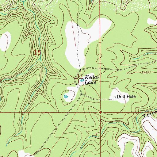 Topographic Map of Kellar Lake, NM