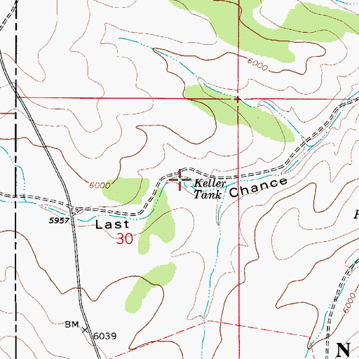 Topographic Map of Keller Tank, NM
