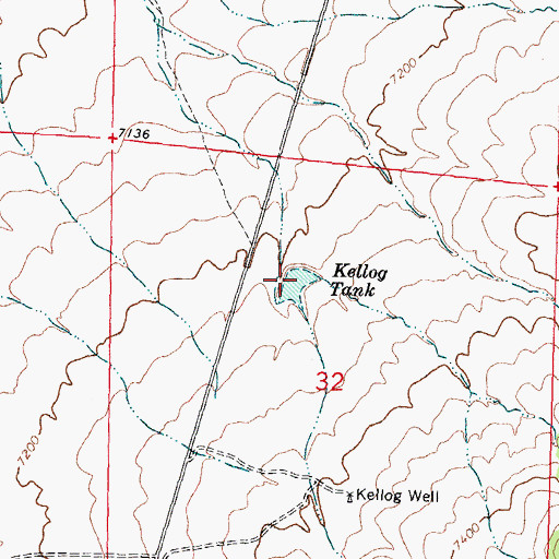 Topographic Map of Kellog Tank, NM
