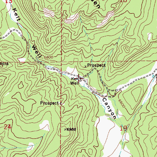 Topographic Map of Kelt Well, NM