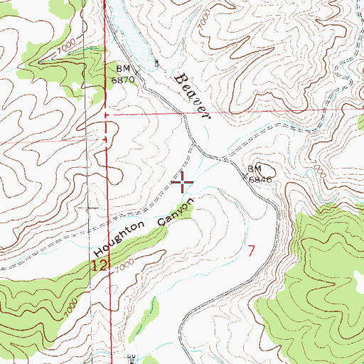 Topographic Map of Kennedy Canyon, NM
