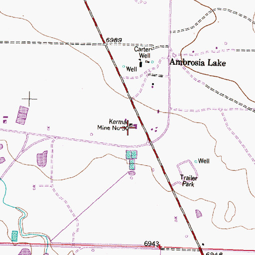Topographic Map of Kermac Mine Number 30, NM