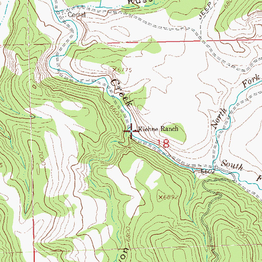 Topographic Map of Kiehne Ranch, NM
