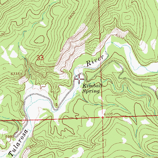 Topographic Map of Kimball Spring, NM