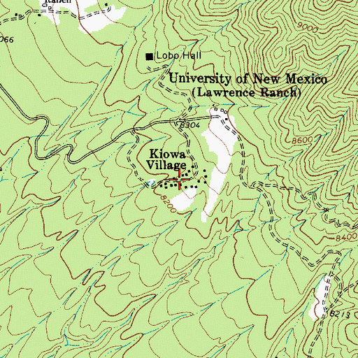 Topographic Map of Kiowa Village, NM