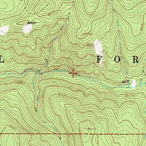 Topographic Map of Kit Carson Trail, NM