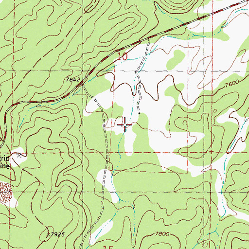 Topographic Map of Kline Ranch, NM