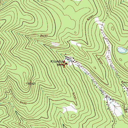 Topographic Map of Klondike Mine, NM