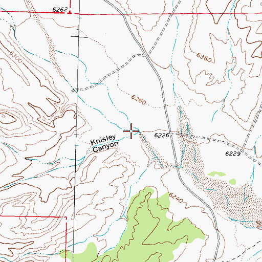 Topographic Map of Knisely Canyon, NM