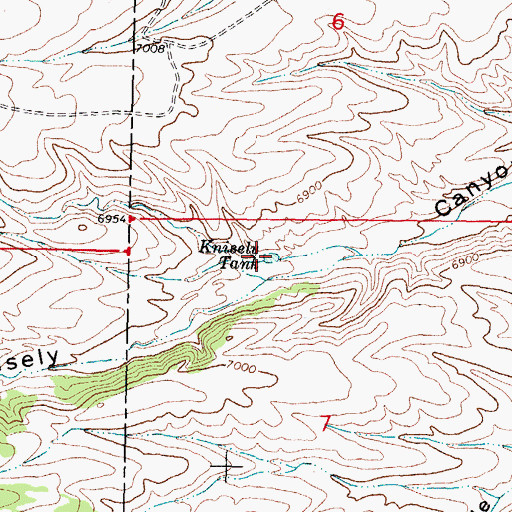 Topographic Map of Knisely Tank, NM