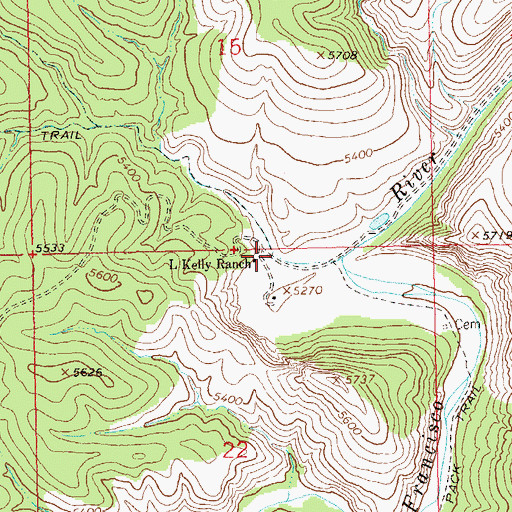 Topographic Map of L Kelly Ranch, NM