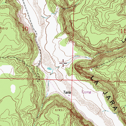 Topographic Map of La Baca Canyon, NM