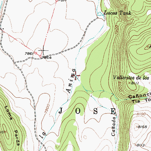 Topographic Map of La Canada, NM
