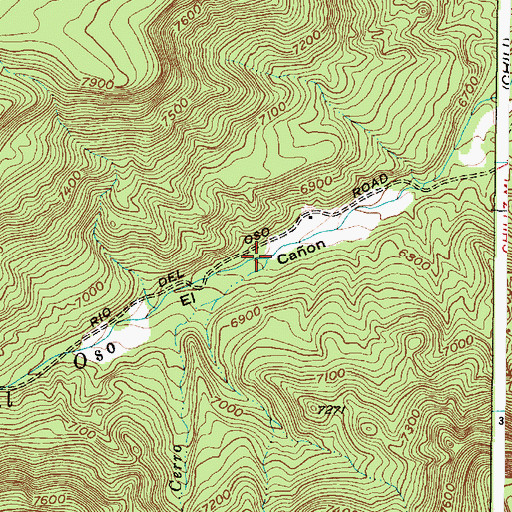Topographic Map of La Canada del Cerro, NM