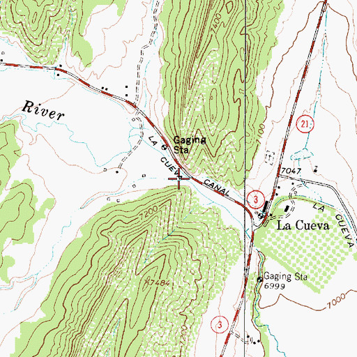 Topographic Map of La Canada del Guajalote, NM