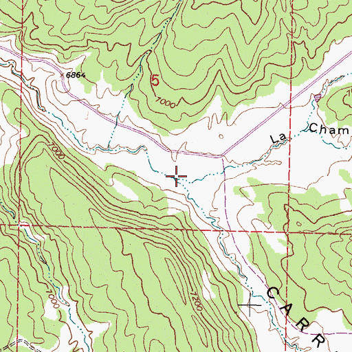 Topographic Map of La Chamisalosa Canyon, NM