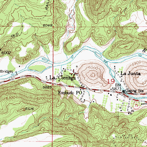 Topographic Map of La Cienaga, NM