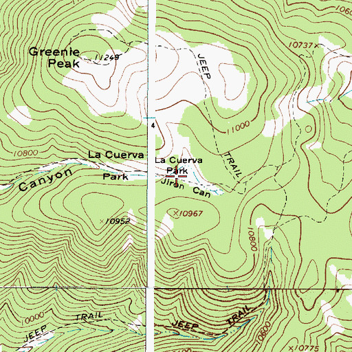 Topographic Map of La Cuerva Park, NM