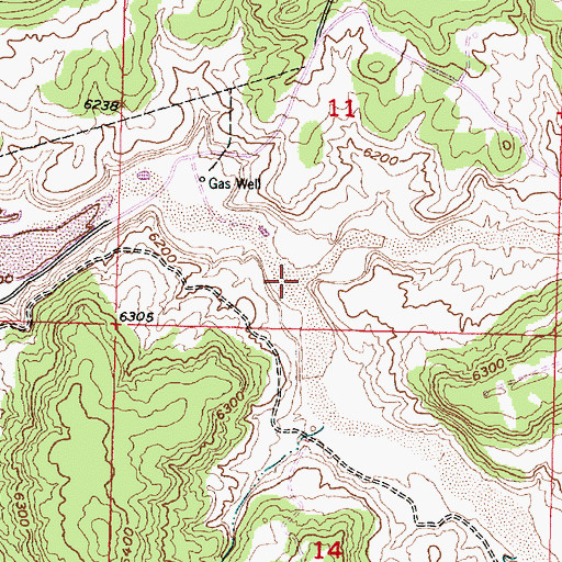 Topographic Map of La Fragua Canyon, NM