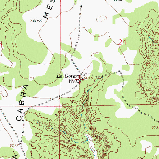 Topographic Map of La Gotera Well, NM