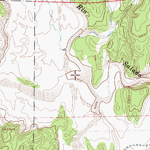 Topographic Map of La Jara Canyon, NM