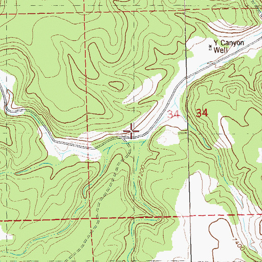 Topographic Map of LaJolla Canyon, NM