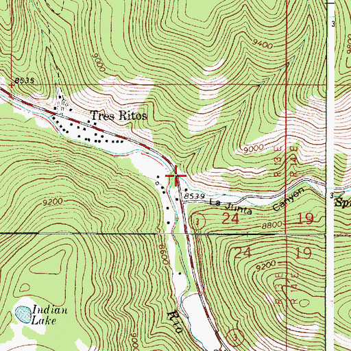 Topographic Map of La Junta Canyon, NM