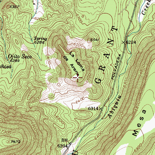 Topographic Map of La Loma de Arena, NM
