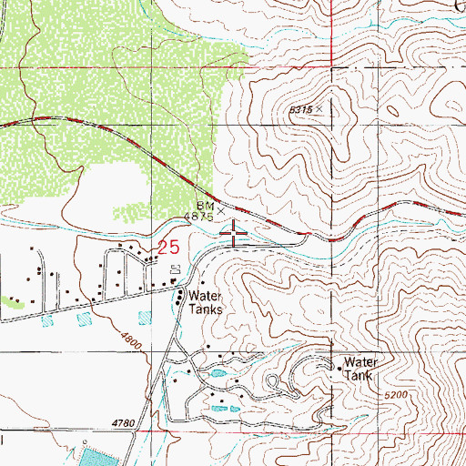 Topographic Map of La Luz Canyon, NM