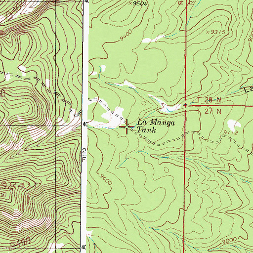 Topographic Map of La Manga Tank, NM