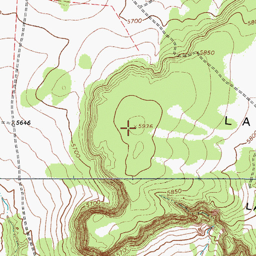 Topographic Map of La Mesa Del Medio, NM