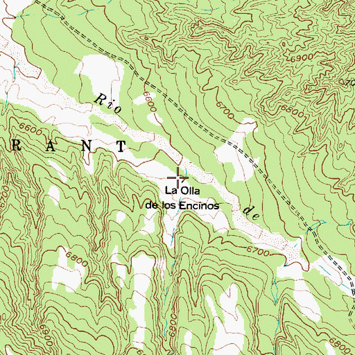 Topographic Map of La Olla de los Encinos, NM