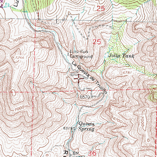 Topographic Map of La Questa de Trujillo, NM