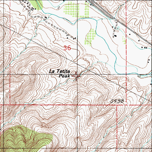 Topographic Map of La Tetita Peak, NM