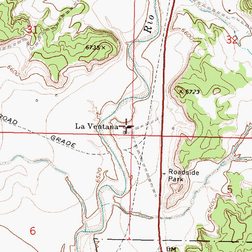 Topographic Map of LaVentana, NM