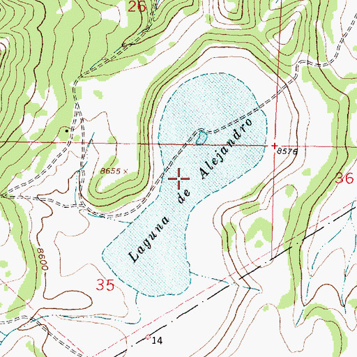 Topographic Map of Laguna de Alejandro, NM