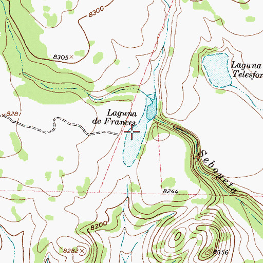 Topographic Map of Laguna de Frances, NM