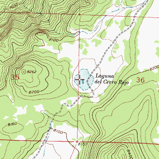 Topographic Map of Laguna del Cerro Rojo, NM
