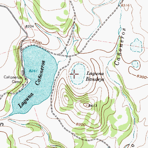 Topographic Map of Laguna Bandeja, NM