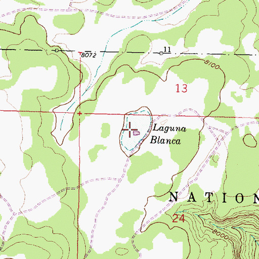Topographic Map of Laguna Blanca, NM