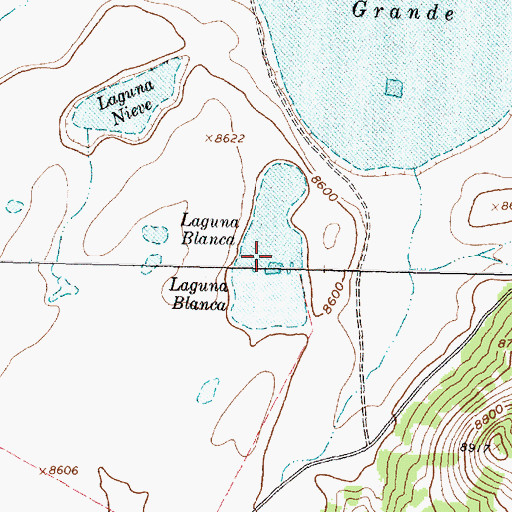 Topographic Map of Laguna Blanca, NM
