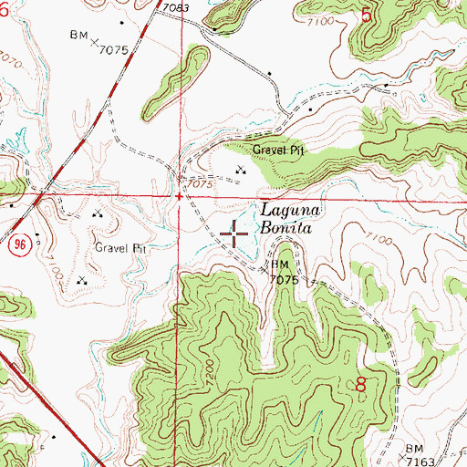 Topographic Map of Laguna Bonita, NM