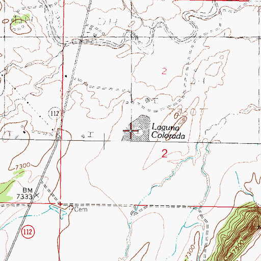 Topographic Map of Laguna Colorada, NM