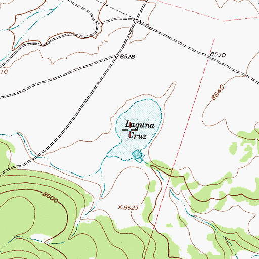Topographic Map of Laguna Cruz, NM