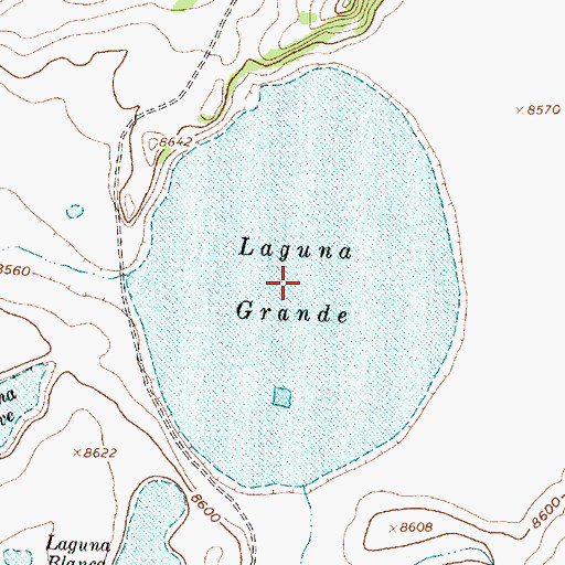 Topographic Map of Laguna Grande, NM