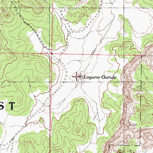 Topographic Map of Laguna Gurule, NM